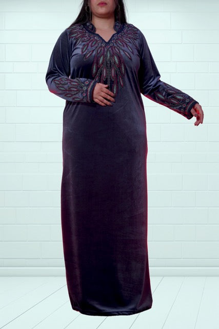 Aghbani branded full plain dress